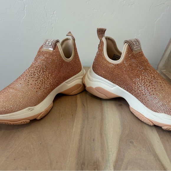 Steve Madden Womens Mythical Pull On Sneaker Rhinestone Rose Gold Womens Sz 6.5 - Picture 5 of 10